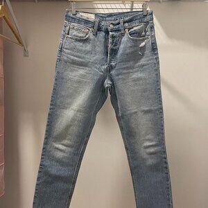 GAP Cheeky Straight High Rise Light Wash Jeans, Size 29/8R, Never Worn